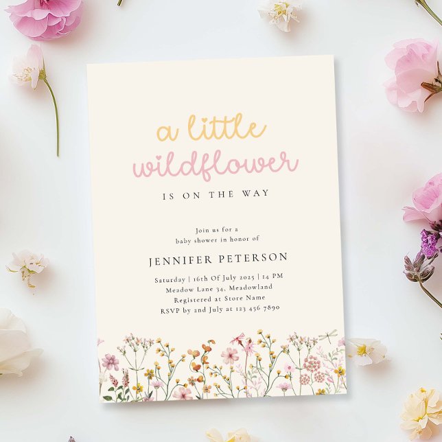 Boho Wildflower Baby Shower Invitation (Creator Uploaded)