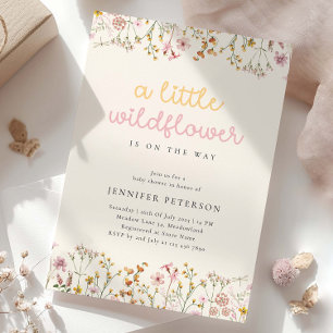 Boho Wildflower Baby Shower Invitation