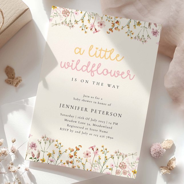 Boho Wildflower Baby Shower Invitation (Creator Uploaded)