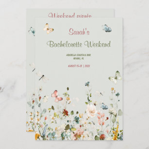 Boho Wildflower Bachelorette Itinerary Template