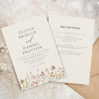 Boho Wildflower Beige All in One Garden Wedding
