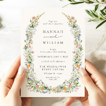 Boho Wildflower Beige Wedding 