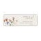 Boho Wildflower Beige Wedding RSVP Return Address