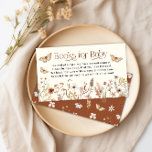 Boho Wildflower Books for Baby Request Enclosure Card<br><div class="desc">Elevate your baby shower with our Boho Wildflower Books for Baby Request Enclosure Card! This enchanting card features a captivating watercolor floral design in serene shades of sage, tan, rust, brown, and terracotta, perfectly embodying the boho chic spirit. Encourage your guests to join in the celebration with the "Bring a...</div>