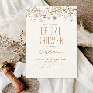 Boho Wildflower Bridal Shower Bloom Garden Invitation