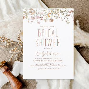 Boho Wildflower Bridal Shower Bloom Garden Invitation