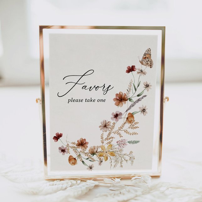 Boho Wildflower Bridal Shower Favours Sign (Creator Uploaded)