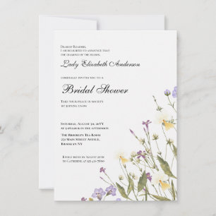 Boho Wildflower Bridal Shower  Invitation