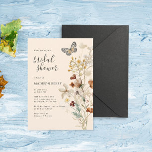 Boho Wildflower Bridal Shower Invitation