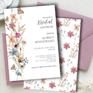 Boho Wildflower Bridal Shower Invitation