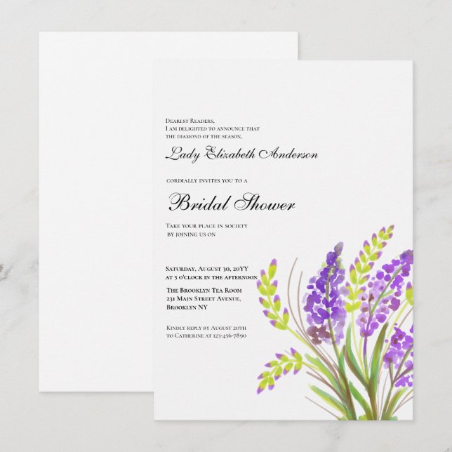 Boho Wildflower Bridal Shower  Invitation (Front/Back)