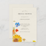 Boho Wildflower Bridal Shower  Invitation<br><div class="desc">wildflower bridal shower invitation, floral bridal shower invite, spring bridal shower, summer bridal shower, boho bridal shower, wedding shower, watercolor, pink flower, greenery, bohemian</div>