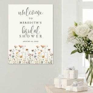 Boho Wildflower Bridal Shower Poster