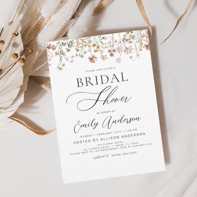 Boho Wildflower Bridal Shower Script Invitation (Creator Uploaded)