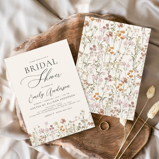 Boho Wildflower Bridal Shower Script Invitation (Creator Uploaded)