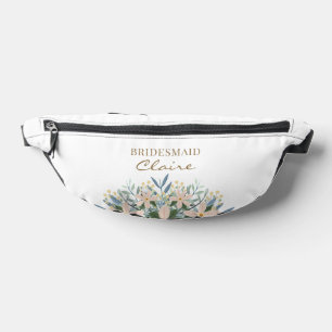 Boho Wildflower Bridesmaid Name Personalised Fanny Bum Bags