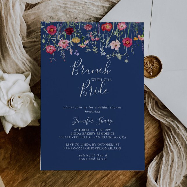 Boho Wildflower Brunch with the Bride Shower Invitation (Creator Uploaded)