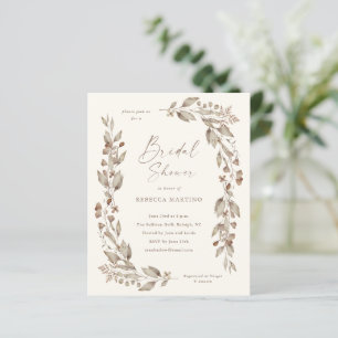 Boho Wildflower Budget Bridal Shower Invitations