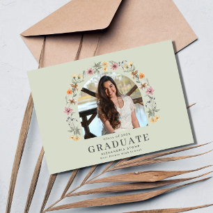 Boho Wildflower Digital High School Graduation