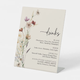 Boho Wildflower Drink Sign