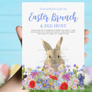 Boho Wildflower Easter Egg Hunt and Brunch Invitation