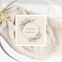Boho Wildflower Fern Beige Wedding