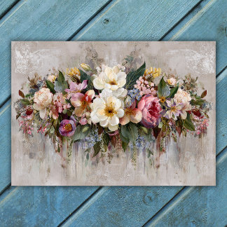 Boho Wildflower Floral Arrangement  Poster