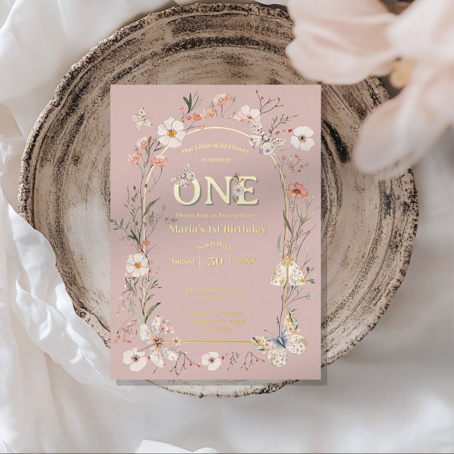 Boho Wildflower Floral Baby Birthday (Creator Uploaded)