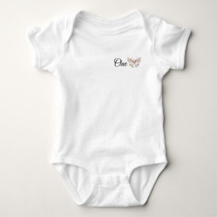Boho Wildflower Floral Baby Birthday Bodysuit