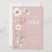 Boho Wildflower Floral Baby Birthday