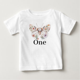 Boho Wildflower Floral Baby Birthday T-Shirt