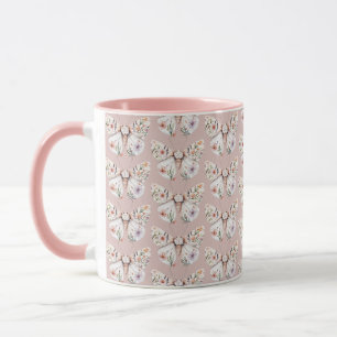 Boho Wildflower Floral Butterfly Mug
