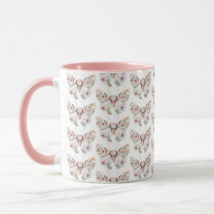 Boho Wildflower Floral Butterfly Mug