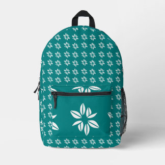 Boho Wildflower Garden Seamless Pattern Printed Backpack