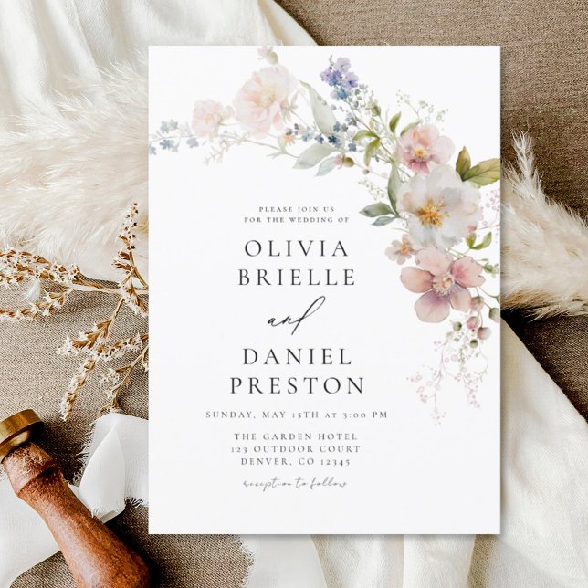 Boho Wildflower Garden Wedding Invitation (Creator Uploaded)