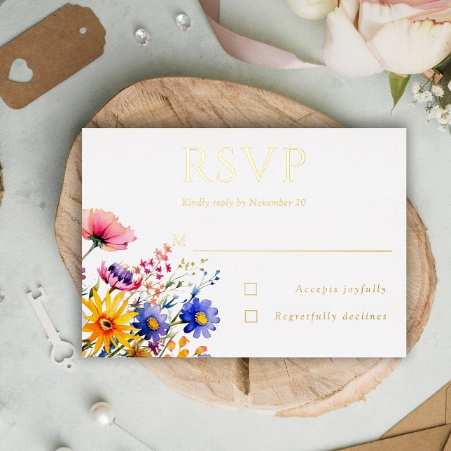 Boho Wildflower Garden Wedding RSVP (Creator Uploaded)