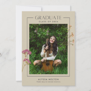 Boho Wildflower Girl High School Graduation