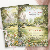 Boho Wildflower Graduation Invitation Garden Party