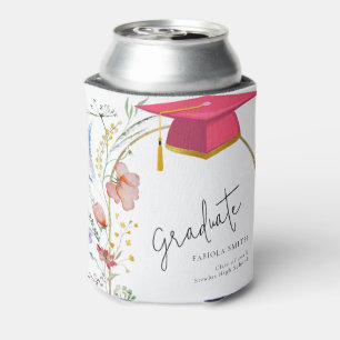 Boho WIldflower graduation Party Can Cooler