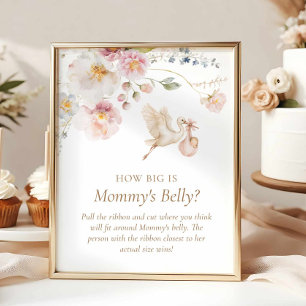 Boho Wildflower How big is Mummy's Belly Sign