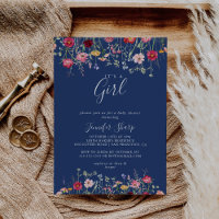 Boho Wildflower It's A Girl Baby Shower