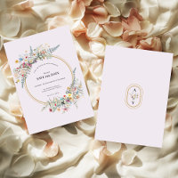 Boho Wildflower Lavender Wedding Save The Date