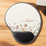 Boho Wildflower Modern Minimalist Elegant Monogram Gel Mouse Pad<br><div class="desc">Introducing our Wildflower Modern Monogram Collection: Embrace simplicity and sophistication with our minimalist designs, curated to elevate your style effortlessly. Crafted with a keen eye for modern aesthetics, this collection features sleek black and white designs accentuated by personalised monograms. From chic stationery to versatile accessories, our collection offers a range...</div>