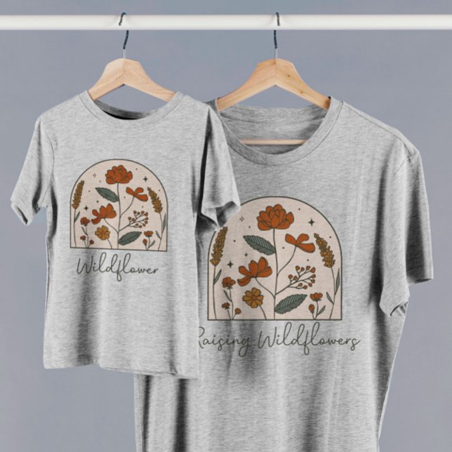 Boho Wildflower Mother Daughter T-Shirt (Creator Uploaded)