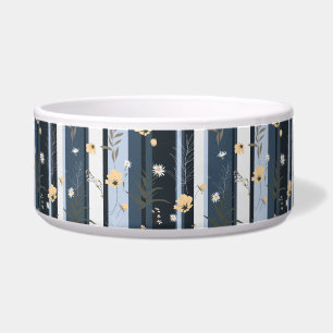 Boho Wildflower Navy Striped Modern Home Decor