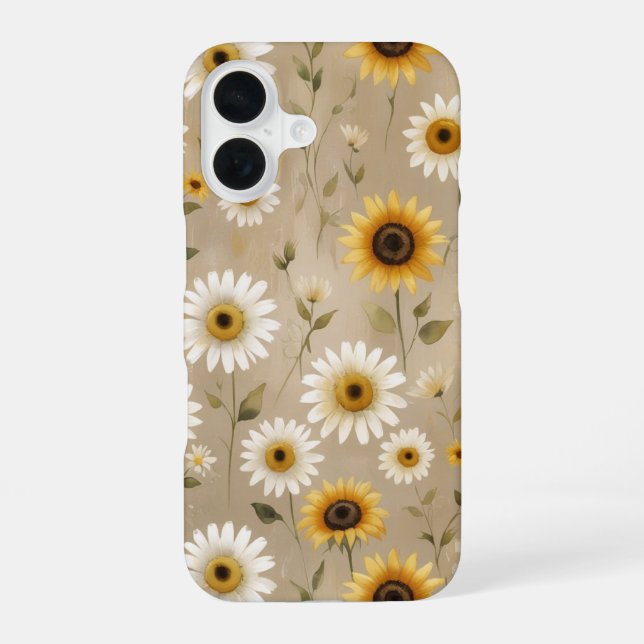 "Boho wildflower pattern for phone case (Back)
