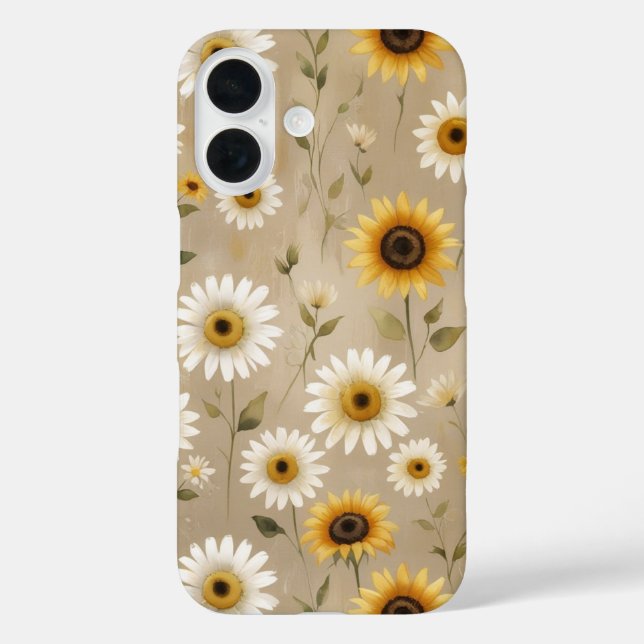 "Boho wildflower pattern for phone case (Back)