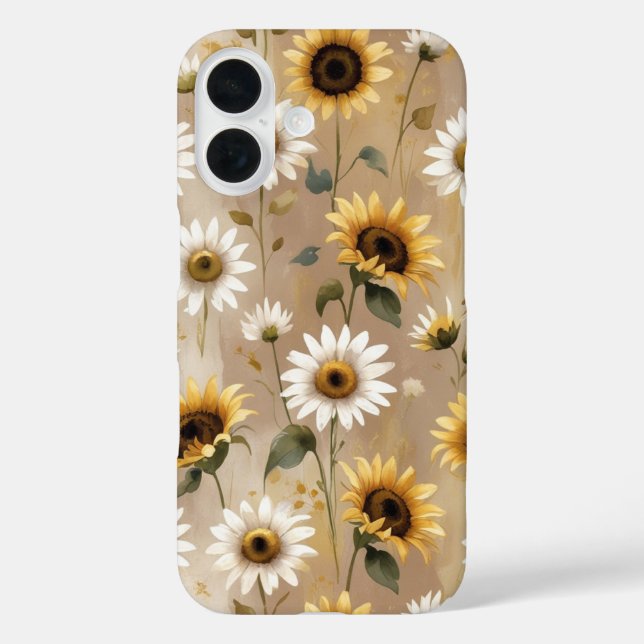 Boho wildflower pattern for phone case (Back)