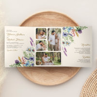 Boho Wildflower Photo All in One Cream Wedding