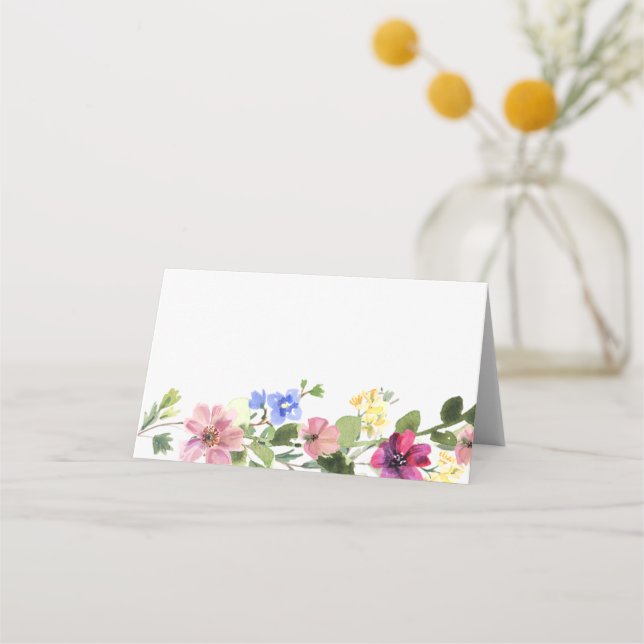 Boho Wildflower Place Card (Front)